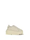 Casadei Low Top Sneakers With Embellished Platform Sole In Neutral