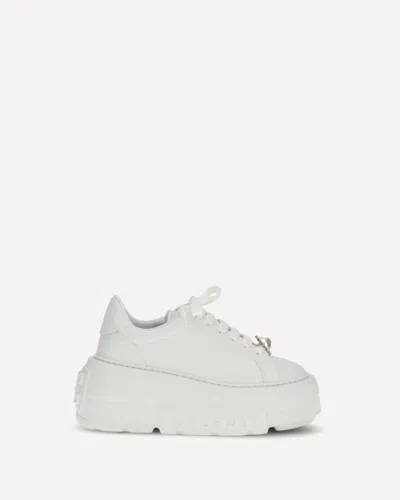 Casadei Nexus Chain-link Chunky-sole Sneakers In White