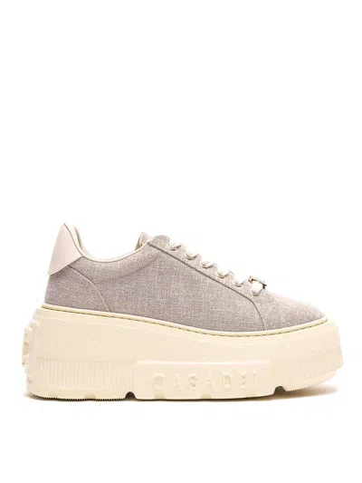 Casadei Nexus Solar Eclipse Platform Logo Sneakers In Neutral