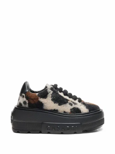 Casadei Nexus Tipi Salento Platform Low-top Sneakers In Black