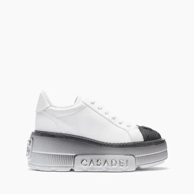 CASADEI CASADEI NEXUS TOE CAP SNEAKERS - WOMAN SNEAKERS WHITE AND BLACK 41