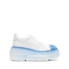 Casadei Nexus Toe Cap Sneakers - Woman Xxl Sole White And Bohemian Blue 39