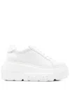 Casadei Low Top Sneakers Platform Sole In White