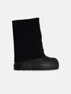 Casadei 'nomad' Black Rough Leather Ankle Boots In Black