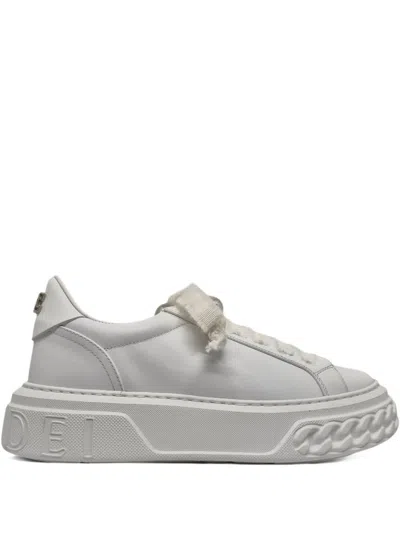 Casadei Off Road Bead-embellished Sneakers In White