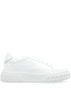 Casadei Chunky Sole Leather Sneakers In White