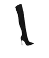 Casadei 105mm Square-toe Over-the-knee Boots In Black
