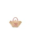 Casadei Panarea Mini Raffia Basket Bag - Woman  Natur And Minou Qt