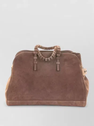 Casadei Park Avenue Leather Shoulder Tote Bag In Brown