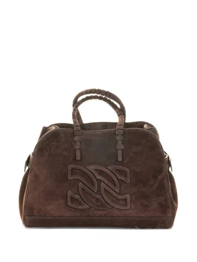CASADEI PARK AVENUE LEATHER TOTE BAG