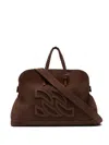 Casadei Stylish Suede Shoulder Bags With Top Handle In Brown