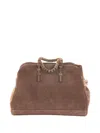 Casadei Park Avenue Suede Tote Bag In Brown