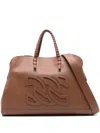 Casadei Park Avenue Leather Handbag In 褐色