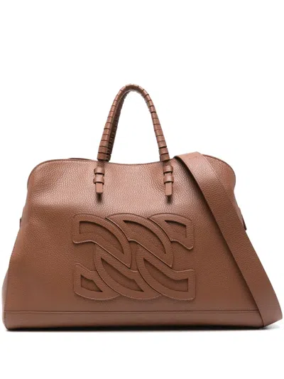 Casadei Park Avenue Leather Handbag In Brown