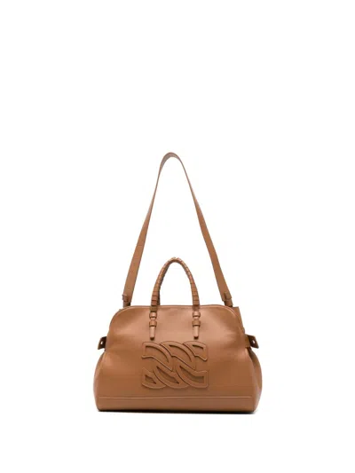 Casadei Park Avenue Tote Bag In Brown