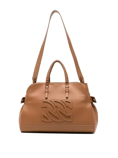 Casadei Park Avenue Tote Bag In Brown