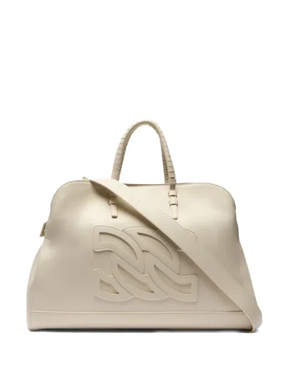 Casadei Park Avenue Tote Bag In Neutral