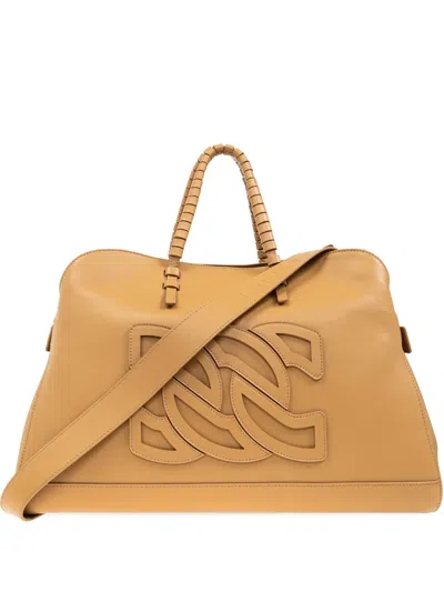 Casadei Park Avenue Tote Bag In Yellow