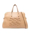 Casadei Park Avenue Leather Tote Bag In Nude