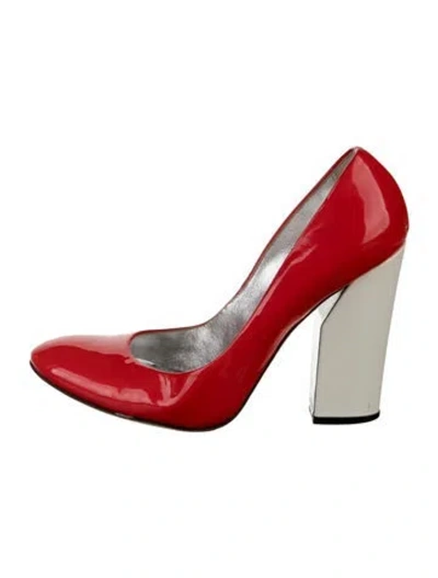 Pre-owned Casadei Patent Leather Pumps In Red