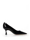 Casadei Patent-effect Pointed-toe Pumps In Multi