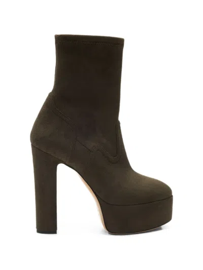 Casadei Patty Arceus Platform Ankle Boots In Animal Print