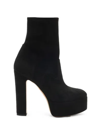 Casadei Patty Platform Ankle Boots In Black