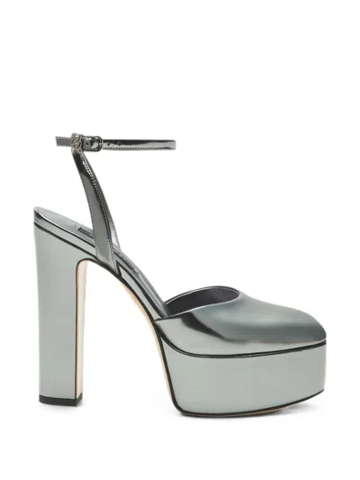 Casadei Patty Platform Interstellar Sandals In Gray