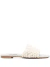Casadei Pearlsway Flat Shoes In Neutral