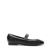 Casadei Ballet Flats With Crystals Loafers & Slippers In Black