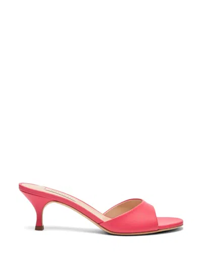 Casadei Fuchsia Goat Leather Goat Leather Heeled Shoes In Red