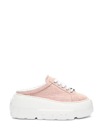 Casadei Pink Heeled Mules