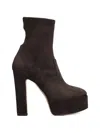 Casadei Platform Ankle Boots In Brown