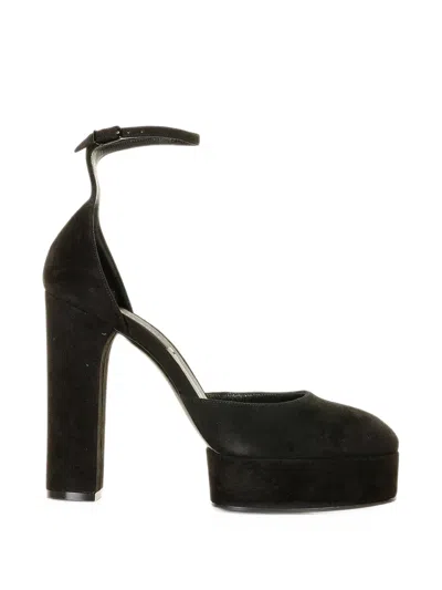 Casadei Platform Ankle-strap Pumps In Black