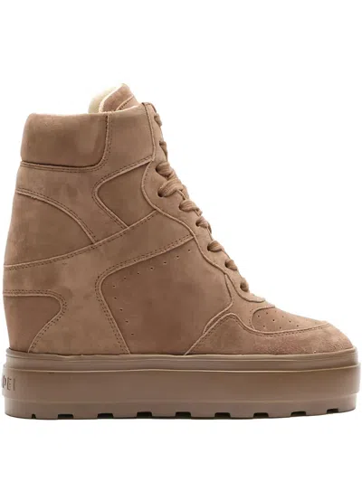 Casadei Platform Boots In Brown