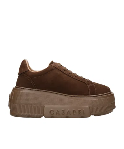 Casadei Platform Casual Shoes In Brown