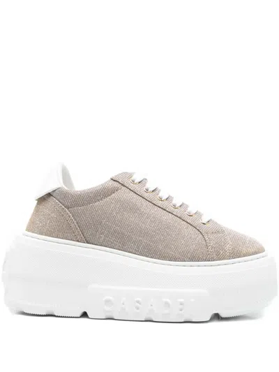 CASADEI PLATFORM LACE-UP SNEAKERS