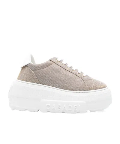 CASADEI PLATFORM LACE-UP SNEAKERS