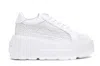Casadei White Platform Sneakers Interwoven Design In Polyurethane Woman In White