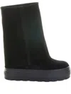 Casadei Black Boots With Turn-up With Platform In Black