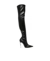 Casadei Suede Blade Over-the-knee Boots 100 In Black
