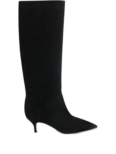 CASADEI POINTED FLAT KNEE-HIGH BOOTS
