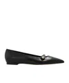 Casadei Pointed Flat Shoes In Black