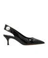 Casadei Pointed High-heeled Sandals In Black