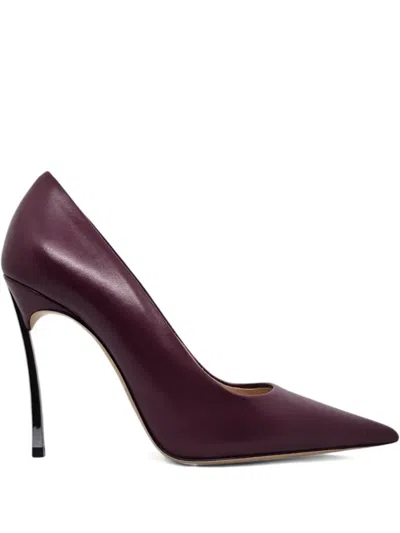 Casadei Pointed Stiletto Pumps In Burgundy