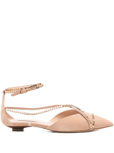 Casadei Pointed-toe Flat Pumps In Pink