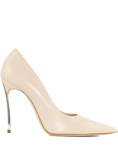 Casadei Pointed-toe Metallic-heel Pumps