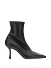 Casadei Black Polyurethane Rubber Leather Boots In Black