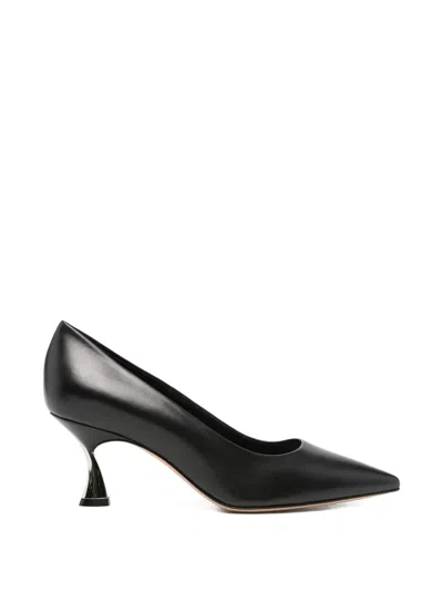 Casadei Pointed-toe Leather Pumps In Black