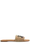 Casadei Segmented Sole Open Toe Flat Sandals In Neutral